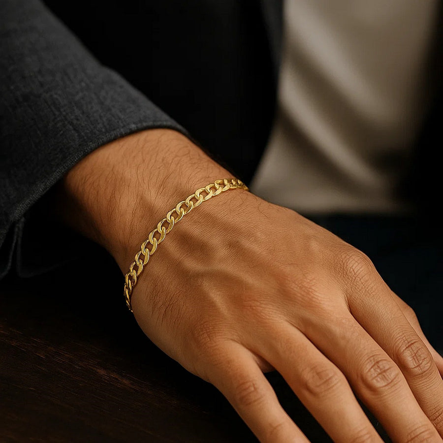 4.7mm 10k Yellow Gold Curb Bracelet