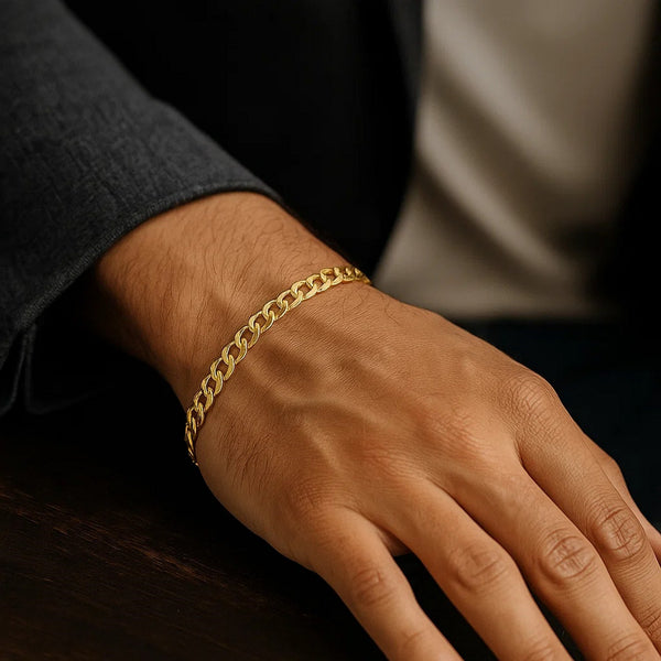 4.7mm 10k Yellow Gold Curb Bracelet
