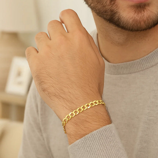 4.7mm 10k Yellow Gold Curb Bracelet
