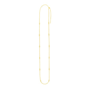 Endless Adjustable Diamond Pendant Chain in Yellow Gold (3.00 mm)