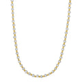 14K yellow gold necklace with alternating pear pearl and gold beads