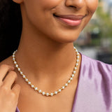 Pearl and Gold Alternating Bead Necklace in 14K Yellow Gold thumbnail 3