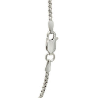 Sterling Silver Rhodium Plated Round Box Chain (1.50 mm)