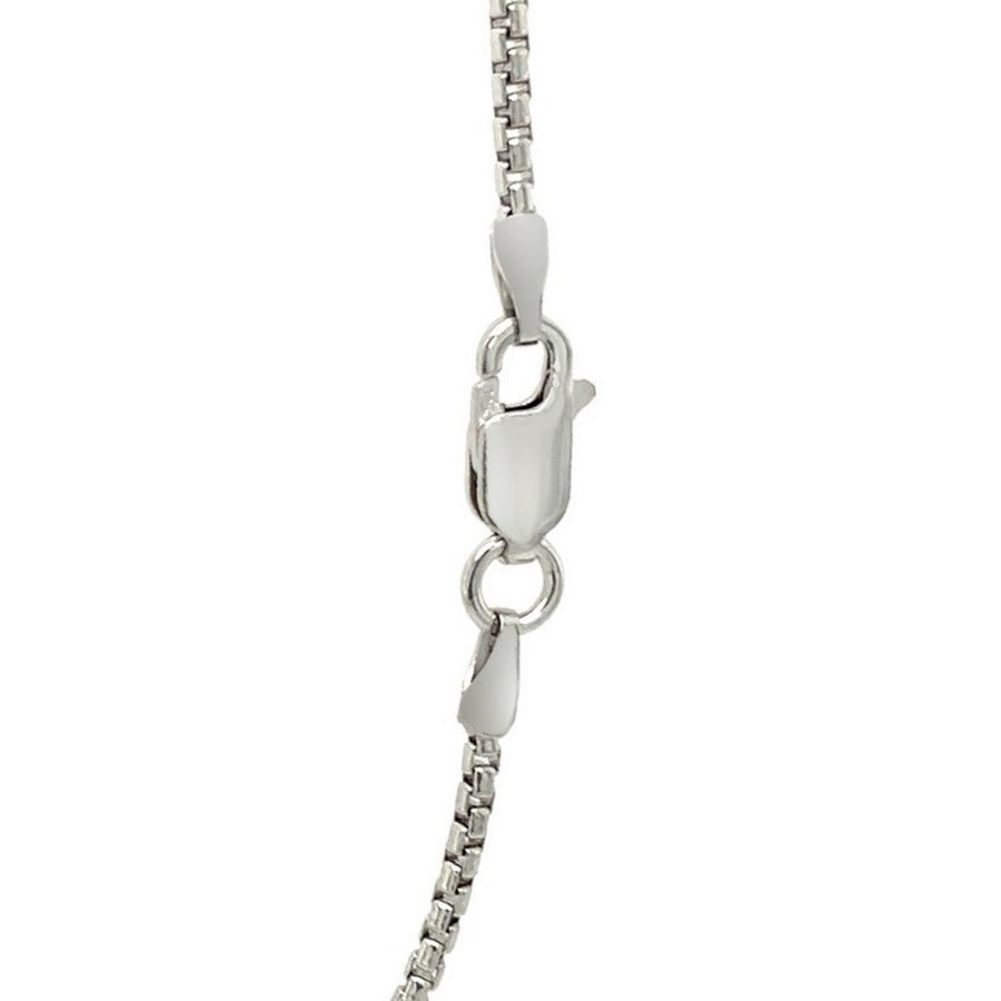 Sterling Silver Rhodium Plated Round Box Chain (1.50 mm)