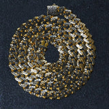 14k Yellow Gold White Pave High Polish Modern Lite Miami Cuban Chain (8.00 mm) thumbnail 3
