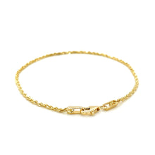 Load image into Gallery viewer, 10k Yellow Gold Solid Diamond Cut Rope Bracelet (1.60 mm)