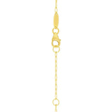 14k Yellow Gold Polished Heart Link Chain Necklace thumbnail 4