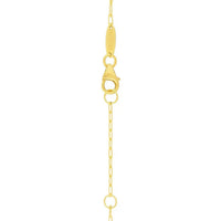 14k Yellow Gold Polished Heart Link Chain Necklace