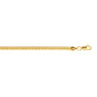 Fine Wheat Chain Bracelet in 10k Yellow Gold (3.00 mm)