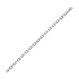 14K white gold French cable chain bracelet, 4.80 mm wide with lobster clasp thumbnail 1