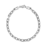 14k White Gold French Cable Chain Bracelet  (4.80 mm) thumbnail 2
