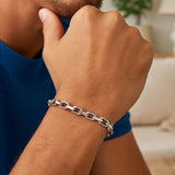 14k White Gold French Cable Chain Bracelet  (4.80 mm) thumbnail 3