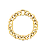 14k Yellow Gold Round Link Bracelet (11.60 mm) thumbnail 2