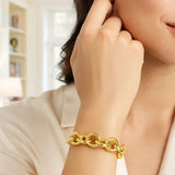 14k Yellow Gold Round Link Bracelet (11.60 mm) thumbnail 4