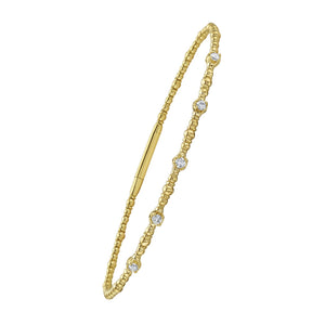 Classic 14K Yellow Gold Beaded Bracelet