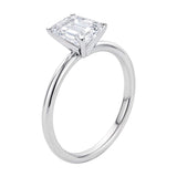 2 Carat Emerald Lab Grown IGI G/VS1 Diamond Solitaire Ring in 10K White Gold thumbnail 2