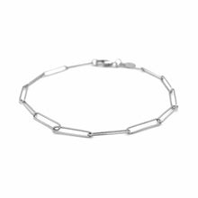 Load image into Gallery viewer, 14k White Gold Wire Paperclip Bracelet  (2.70 mm)