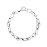Sterling Silver Rhodium Plated Jax Link Bead Bracelet (9.20 mm) thumbnail 3