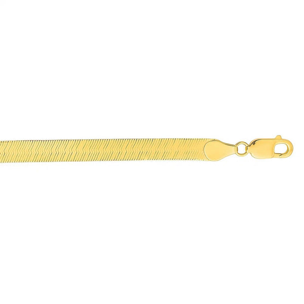 14k Yellow Gold Super Flex Herringbone Bracelet (6.00 mm)