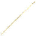 10K yellow gold bracelet with fancy open oval links