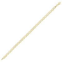 10K Yellow Gold Fancy Open Oval Link Bracelet