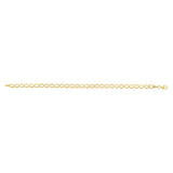10K Yellow Gold Fancy Open Oval Link Bracelet thumbnail 2