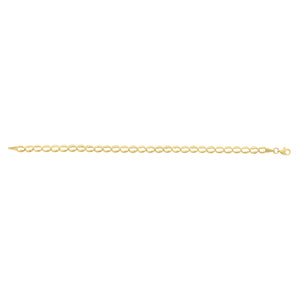 10K Yellow Gold Fancy Open Oval Link Bracelet