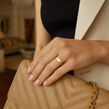 14K Yellow Gold Polished Sculpted Ring (3.00 mm) thumbnail 3