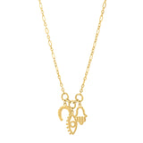 Drop Necklace with Lucky Charms in 14K Yellow Gold thumbnail 1