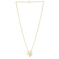 Drop Necklace with Lucky Charms in 14K Yellow Gold