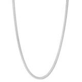 Sterling Silver Rhodium Plated Oval Snake Chain (6.40 mm) thumbnail 2
