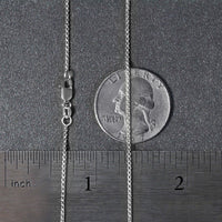 14k White Gold Diamond Cut Rolo Chain (1.10 mm)
