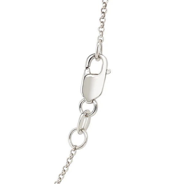 14k White Gold Diamond Cut Rolo Chain (1.10 mm)
