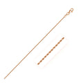 14K rose gold rope chain with diamond-cut twisted links, 1.60 mm