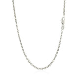 18k White Gold Diamond Cut Cable Link Chain (1.90 mm) thumbnail 3