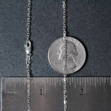 18k White Gold Diamond Cut Cable Link Chain (1.90 mm) thumbnail 7