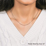 18k White Gold Diamond Cut Cable Link Chain (1.90 mm) thumbnail 9