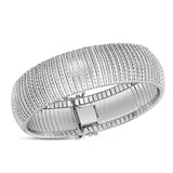14k White Gold Bold Diamante Flex Bracelet (17.10 mm) thumbnail 2