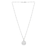 Sterling Silver Rhodium Plated Sand Dollar Necklace thumbnail 2