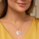 Sterling Silver Rhodium Plated Sand Dollar Necklace thumbnail 3
