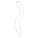 Sterling Silver Rhodium Plated Heart Paperclip Link Necklace thumbnail 3