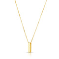 14K yellow gold block letter initial I pendant necklace