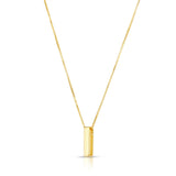 14K yellow gold block letter initial I pendant necklace thumbnail 1