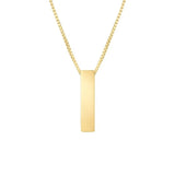 14K Yellow Gold Yours Truly Block Letter Initial I Necklace thumbnail 2