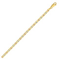 14K tri-color gold Valentino chain with pave detailing at 3.50 mm