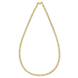 14K Tri Color Gold Pave Valentino Chain (3.50 mm) thumbnail 3