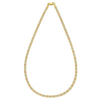 14K Tri Color Gold Pave Valentino Chain (3.50 mm)