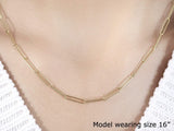 14k Yellow Gold Wire Paperclip Chain (2.70 mm) thumbnail 5