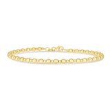 14K Yellow Gold Pallina Bead Bracelet (3.00 mm) thumbnail 3