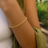 14K Yellow Gold Pallina Bead Bracelet (3.00 mm) thumbnail 4